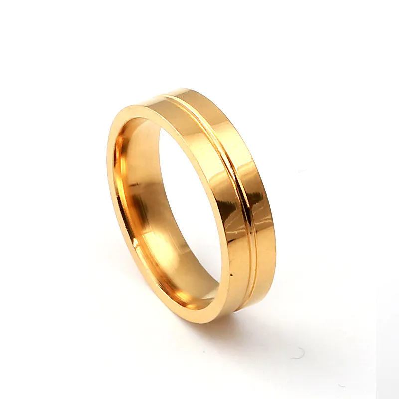 Rose Gold Gold Plating 316L Stainless Steel Wedding Ring for Men Women 8mm