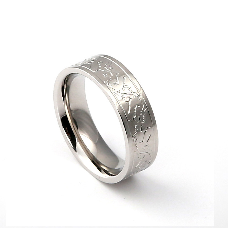 8mm 316l unique stainless steel rings wedding band | keke