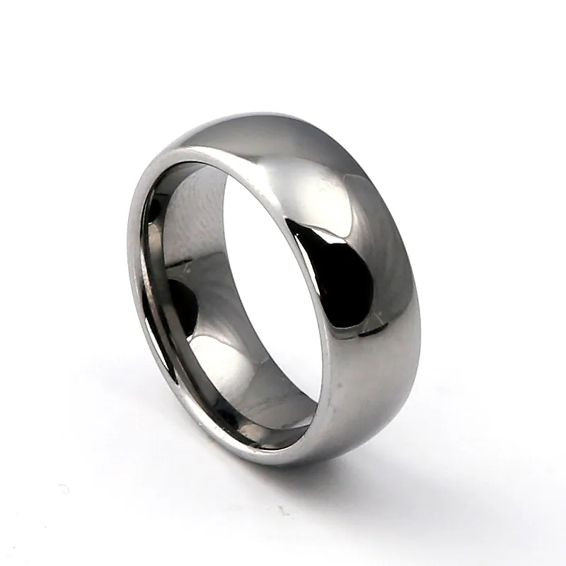 Men's Best Tungsten Wedding Ring Polished Smooth Comfortable Beveled Edge