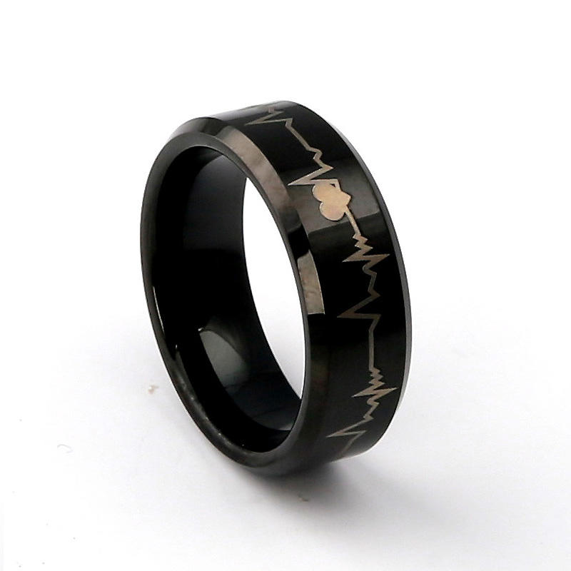 Custom Engraveable Tungsten Carbide Black Ring  fashion jewelry  for Men