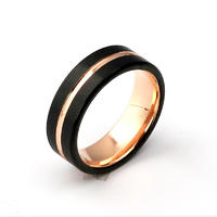 New Tungsten Carbide Rose Gold Ring Women's Men's Anniversary Wedding Christmas Gift
