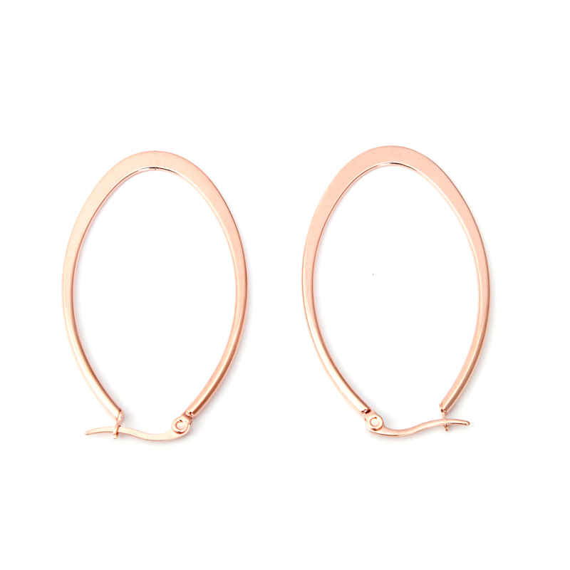 Women 316L Stainless Steel custom design earrings Jewelry Cuff Big hypoallergenic Hoop Earrings