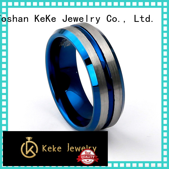 KeKe nice quality titanium carbide wedding band manufacturer for marry