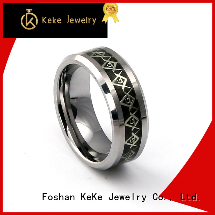 KeKe diamond cut tungsten ring for decorate