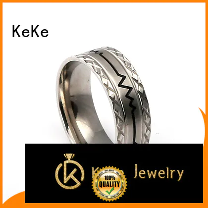 KeKe fashion personalized stainless steel rings factory price for Be engaged