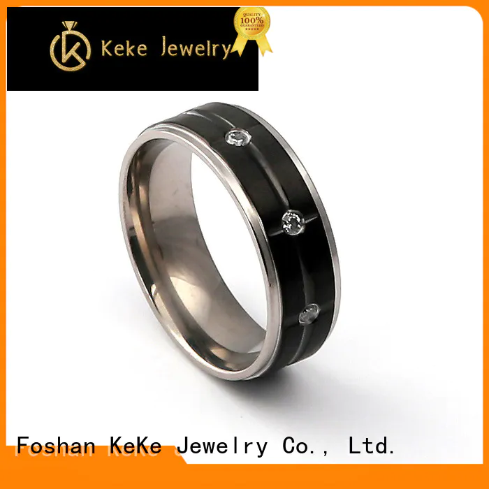 KeKe practical titanium and diamond mens wedding bands factory price for decorate