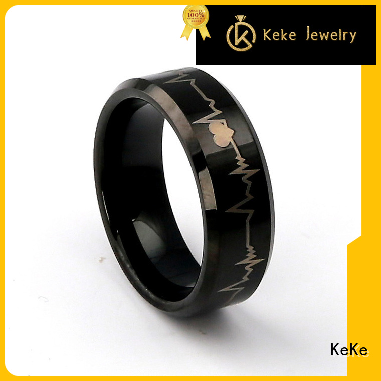 KeKe charcoal tungsten wedding band directly sale for marry