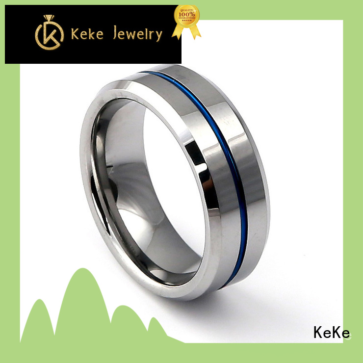 KeKe High quality designer tungsten rings for Dress collocation