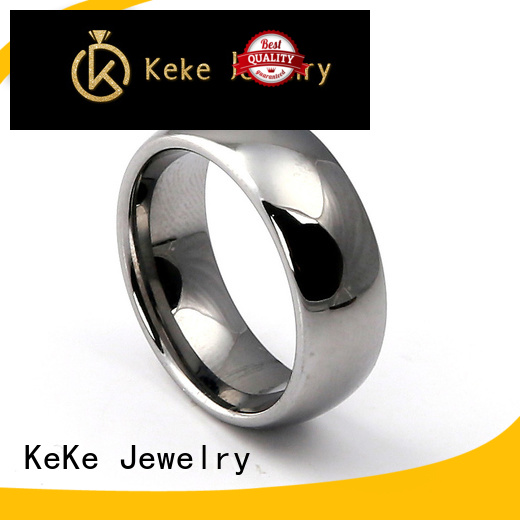 KeKe black tungsten wedding rings for men directly sale for decorate