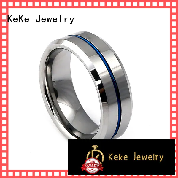 KeKe quality tungsten steel wedding rings for Be engaged