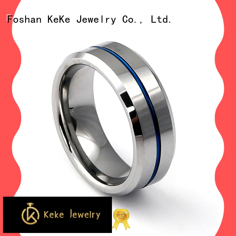 KeKe good quality mens rings tungsten wedding bands wholesale for Dress collocation