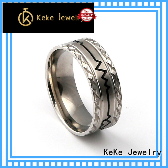 KeKe creative unique stainless steel rings customized for marry