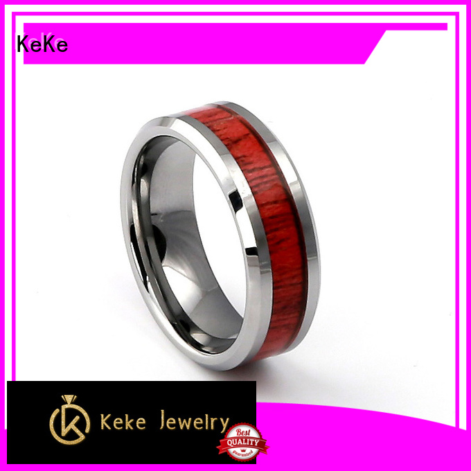 KeKe quality tungsten carbide mens band factory price for Dress collocation