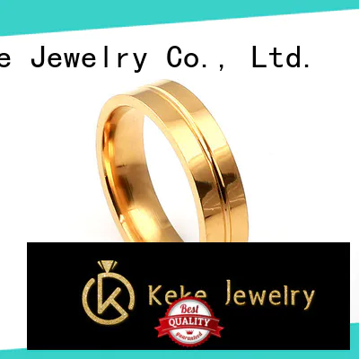 KeKe good quality black stainless steel rings wholesale customization for marry