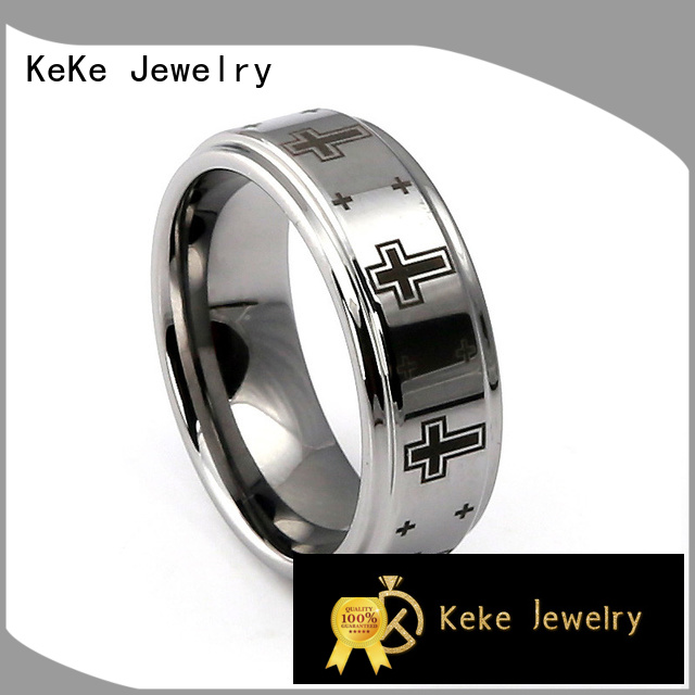 KeKe High quality personalized tungsten wedding bands customized for Dress collocation