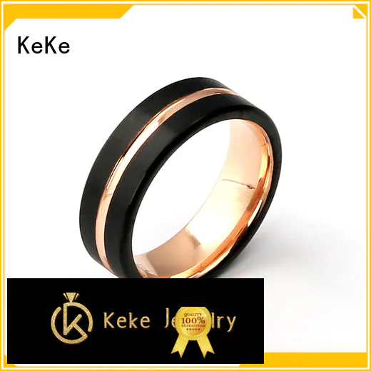 KeKe High-quality high quality tungsten rings customization for Dress collocation