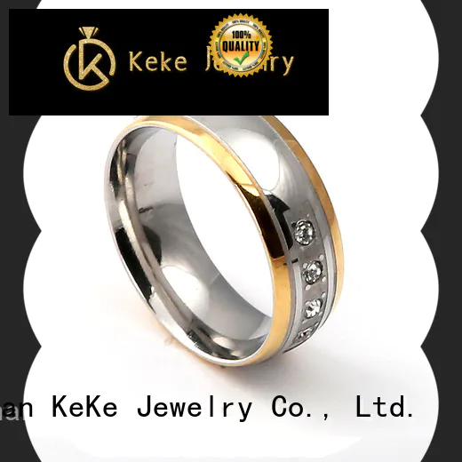 fashion custom made stainless steel rings supplier for Be engaged