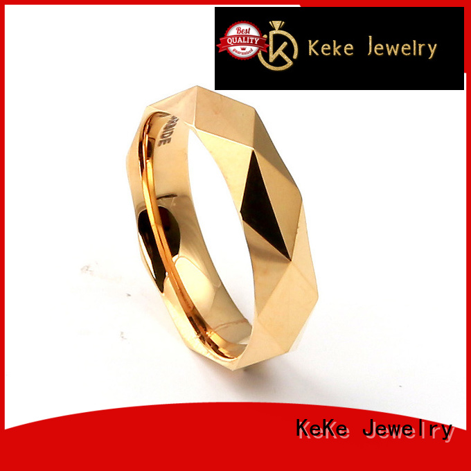 KeKe mens wedding rings tungsten carbon fiber for decorate