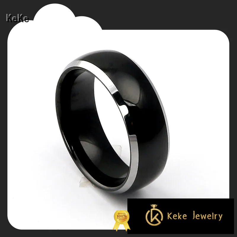 modern design blue steel titanium rings directly sale for marry