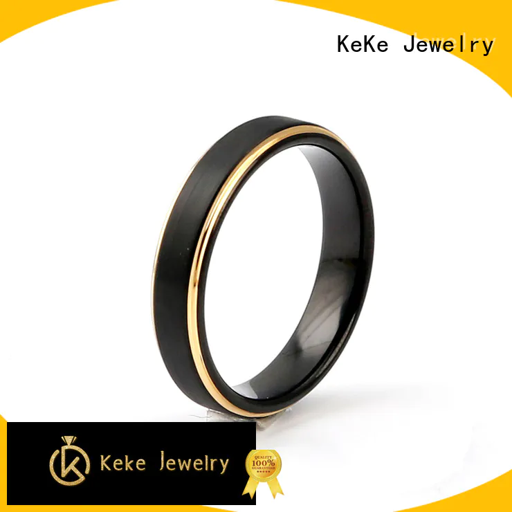 KeKe lovely tungsten steel mens rings for Be engaged