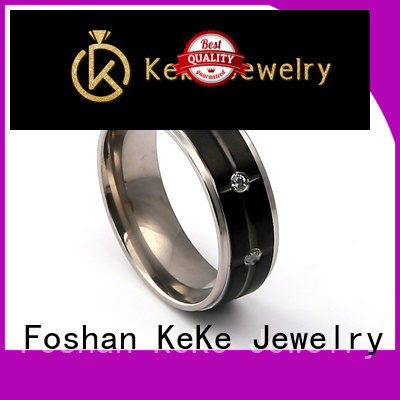 KeKe modern design mens titanium ring wedding band customized