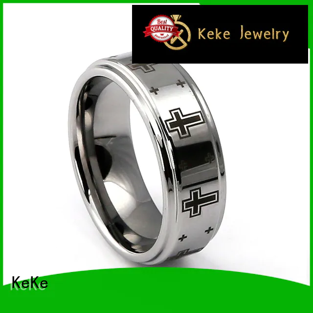 nice quality grey tungsten carbide wedding band directly sale for marry