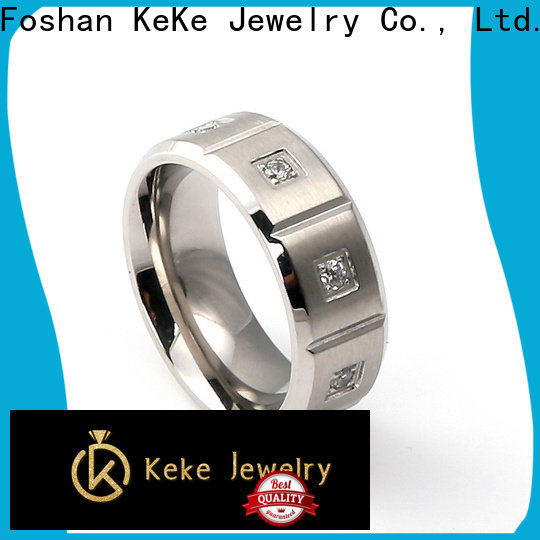 KeKe small stainless steel rings customization for Be engaged