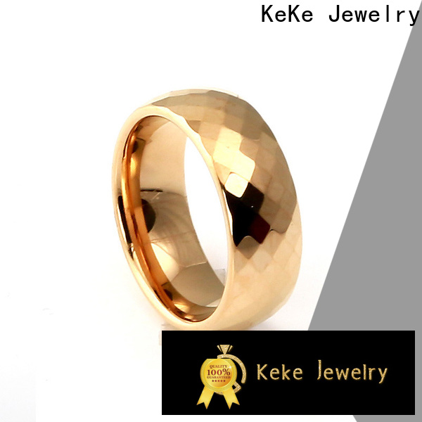 KeKe plain black tungsten ring customization for Be engaged