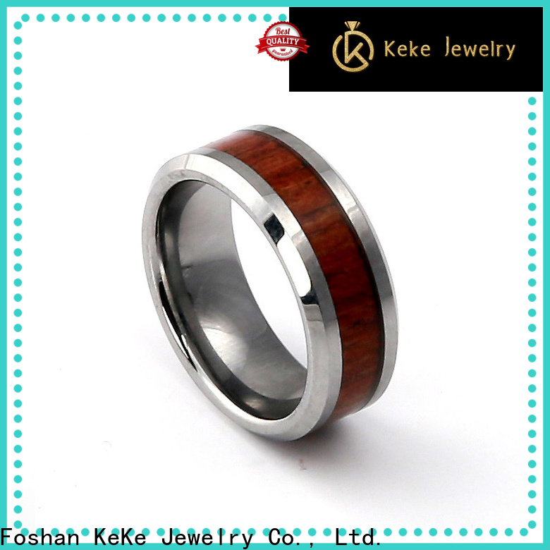 KeKe nice quality mens black diamond tungsten wedding bands customization for marry