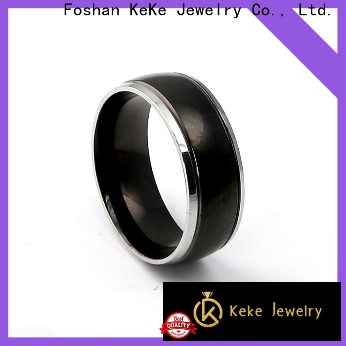 KeKe black diamond titanium engagement rings from China