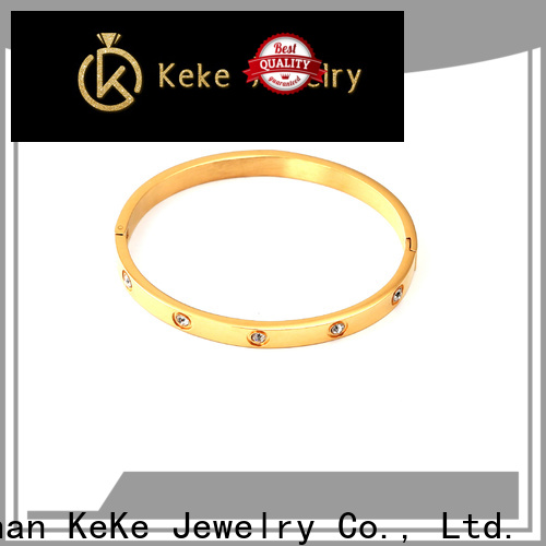 high quality rose gold bangle charm bracelet directly sale for hand