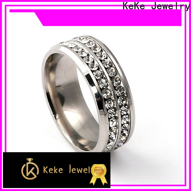 KeKe stainless steel wedding rings reviews supplier for Dress collocation