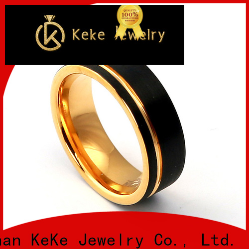 KeKe men's tungsten carbon fiber wedding bands directly sale for Dress collocation