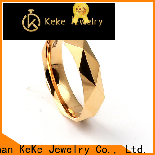 quality black tungsten ring rose gold customized for Dress collocation