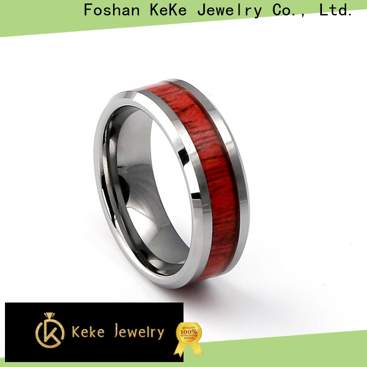 KeKe quality tungsten black band customization for Dress collocation