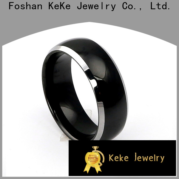KeKe practical womens black titanium wedding rings with good price for decorate