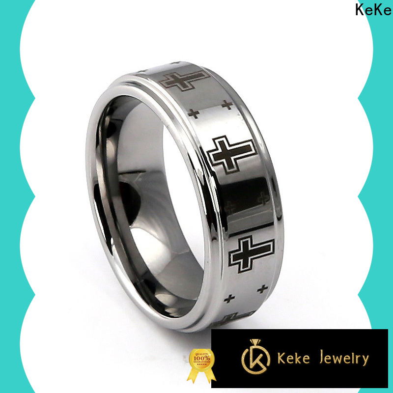 KeKe matte tungsten ring factory price for Dress collocation