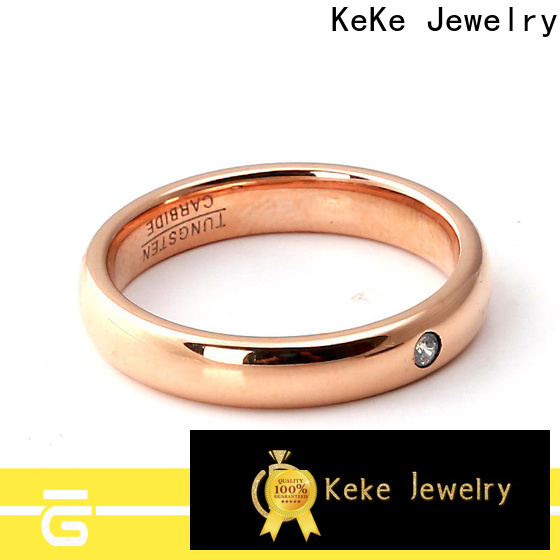 KeKe lovely tungsten love rings directly sale for Dress collocation