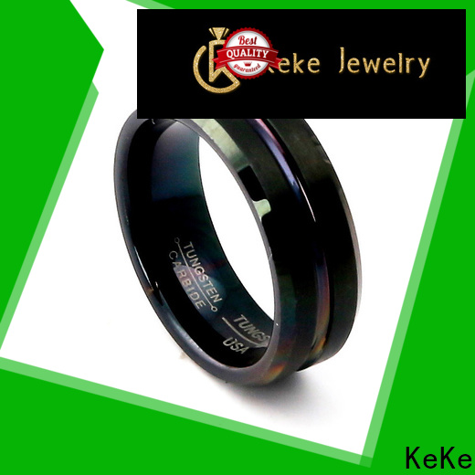 practical brushed tungsten mens ring customized