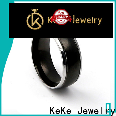 professional mens rings black titanium factory price for decorate