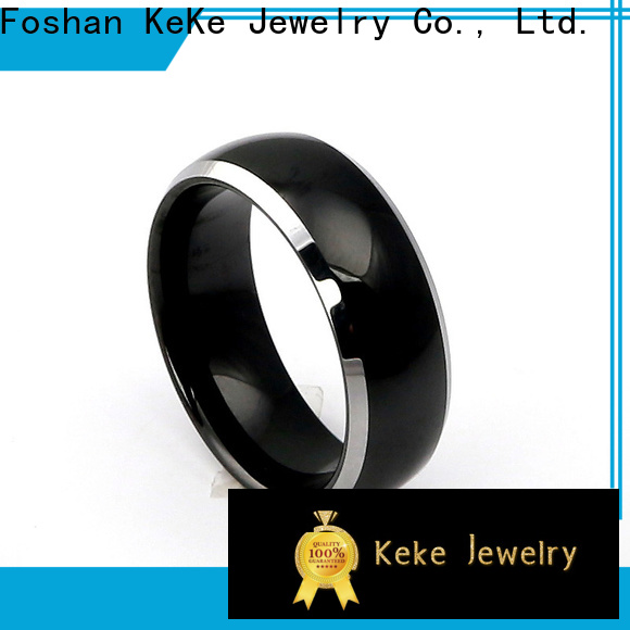 KeKe black and titanium wedding bands customization for decorate
