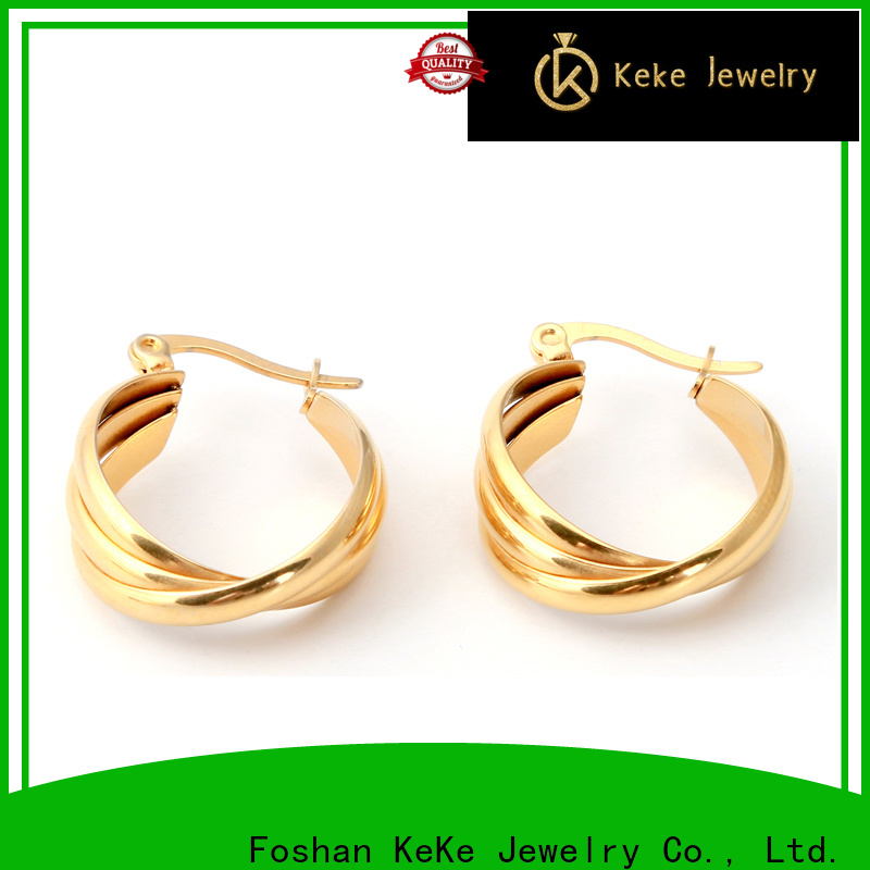 KeKe rose gold and navy earrings customization for decorate