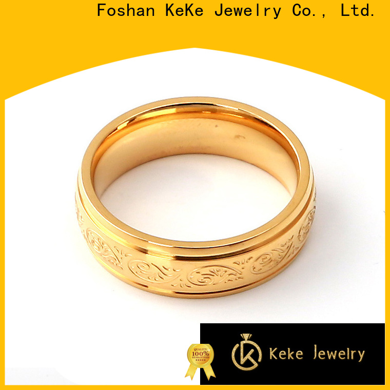 KeKe stainless steel solitaire engagement ring customized for Be engaged