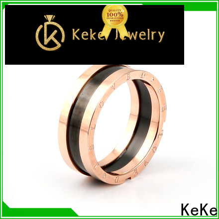 KeKe popular custom made stainless steel rings factory for marry