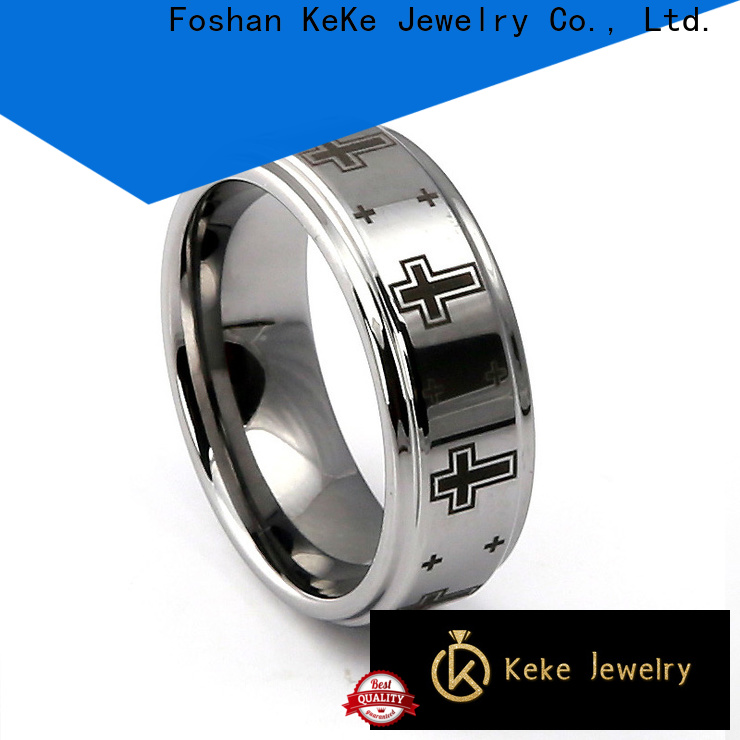 KeKe tungsten carbide black and rose gold customized for Dress collocation