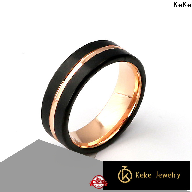 KeKe High quality grey tungsten carbide rings customized