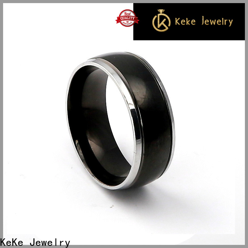 modern design mens titanium wedding bands engraved from China