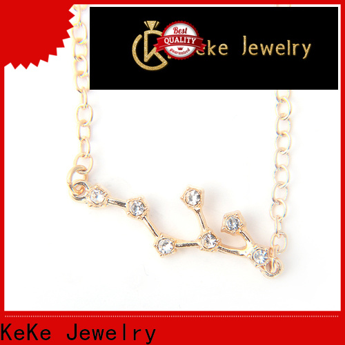 Popular white gold necklace and pendant factory for Dress collocation