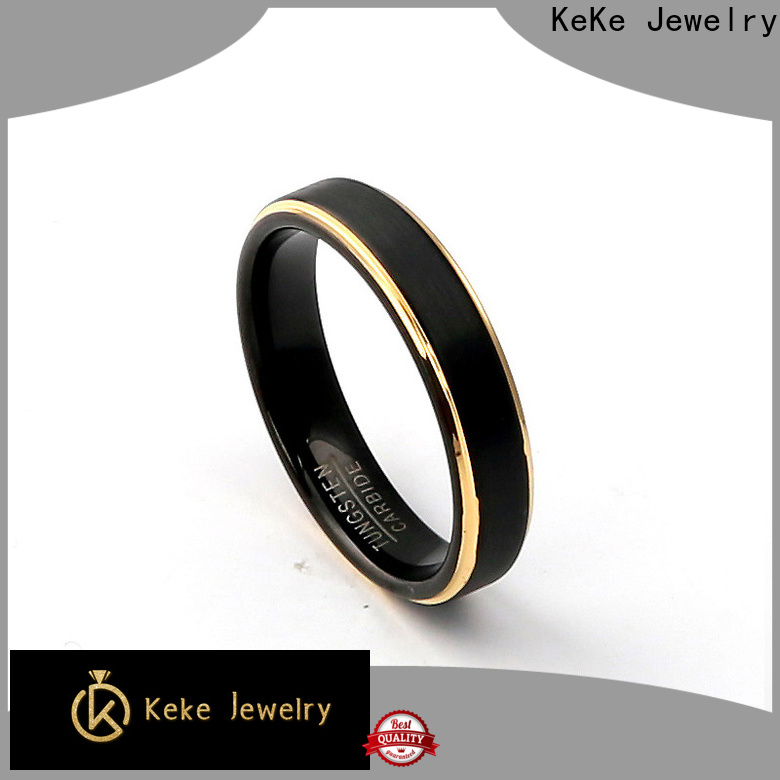 KeKe charcoal tungsten wedding band directly sale for Dress collocation