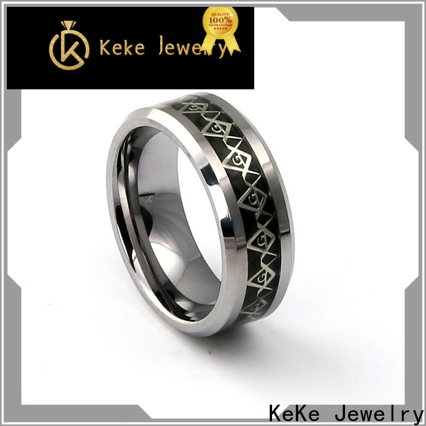 High quality mens 6mm black tungsten carbide ring factory price for Dress collocation